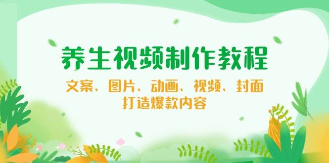 健康养生制作软件教程，创意文案、照片、动漫、短视频、封面图，推出爆款具体内容|云雀资源分享