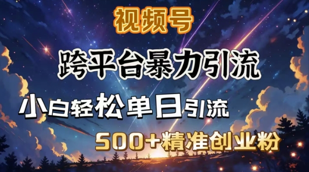 混合开发暴力行为引流方法，公域极致闭环控制，日引500 精确自主创业粉|云雀资源分享