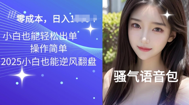 2025骚性导航语音包新项目，零基础小白单日转现好几张|云雀资源分享