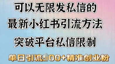 全新“摆烂式”引流方法玩法，小红书私信引流方法，单日引流方法100|云雀资源分享