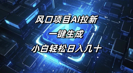 风口项目AI拉新，一键生成，小白轻松日入几十|云雀资源分享
