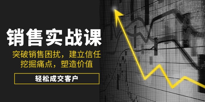 销售实战课，突破销售困扰，建立信任，挖掘痛点，塑造价值，轻松成交客户|云雀资源分享