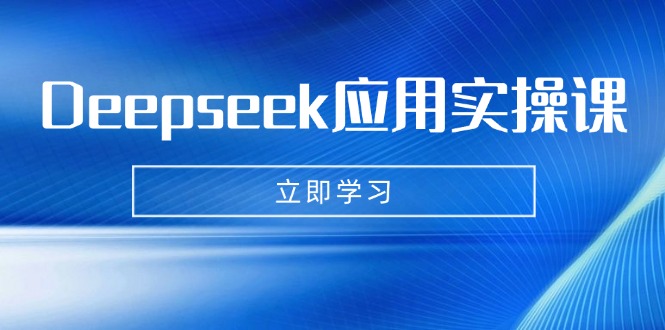 Deepseek运用实操课：AI制做数据母亲、写真集、小视频，辅导作业，PPT制作等|云雀资源分享