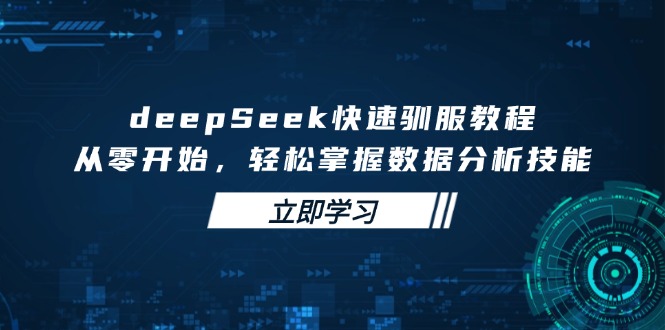 deepSeek迅速收服实例教程，从零开始，快速掌握数据分析技能|云雀资源分享