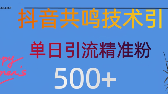 抖音情感引流创业粉，自然低成本，日引500 