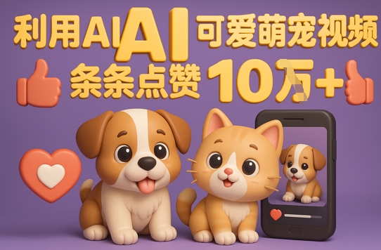 能骗得全面的AI萌宠视频制做攻略大全：从0到 2W粉的爆款登陆密码|云雀资源分享