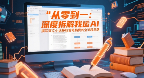 从零到一：深层拆卸我应用AI编写爽文小说赚取首单稿酬等各个环节构思|云雀资源分享