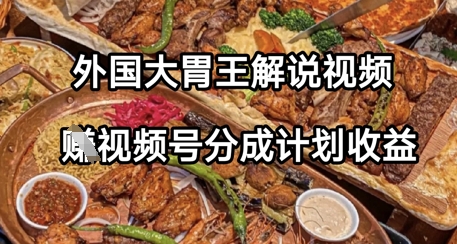 其他国家大胃解说视频，挣微信视频号分为方案盈利，使用方便，轻轻松松月入了W|云雀资源分享