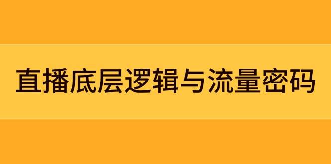 直播间底层思维与流量登陆密码：精准定位实体模型 实例拆卸，极速流承揽与数据优化攻略大全|云雀资源分享