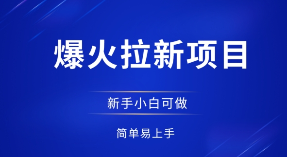 爆红拉新项目，有手就行，新手轻松入门，日入1预应力新全套步骤|云雀资源分享