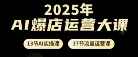 2025年AI爆店运营大课，13节AI实操课+37节流量运营课|云雀资源分享
