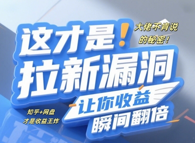 巨头不愿讲的隐秘，这才是真正引流系统漏洞，使你盈利一瞬间翻番|云雀资源分享
