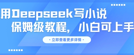 用Deepseek写网络小说，家庭保姆级实例教程，小白可实际操作|云雀资源分享
