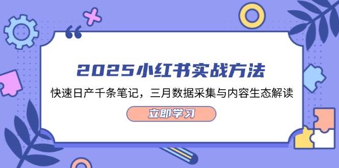 2025小红书的实战演练方式，迅速日产万条手记，三月数据收集与平台生态讲解|云雀资源分享