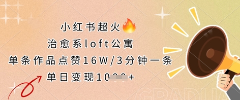 小红书的超火的治愈系动漫loft公寓楼，一条著作关注点赞16W，3min一条，单日转现多张|云雀资源分享