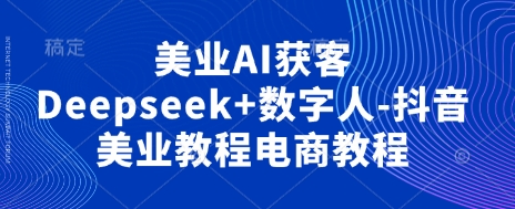 美容连锁AI拓客Deepseek 虚拟数字人-抖音视频美容连锁实例教程电商教程|云雀资源分享