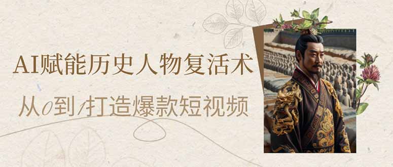 AI创变历史名人复活术：从0到1打造出爆款短视频|云雀资源分享