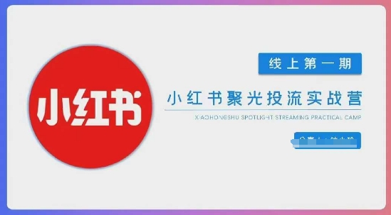 小红书的聚光镜陪跑第一期，教大家从0到1轻松玩小红书的聚光镜投流，构建小红书的付钱投流精英团队，更快地见到效果|云雀资源分享