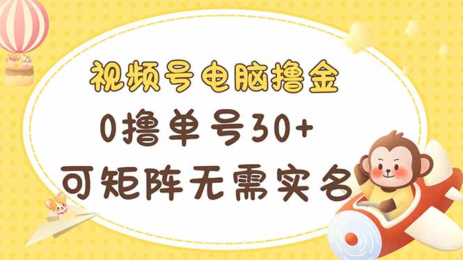 微信视频号计算机撸金 0撸运单号30  可引流矩阵 不用实名认证多号多到|云雀资源分享