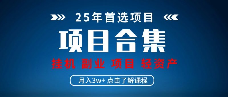 实际操作新项目合辑 放置挂机种类 直播类型 轻资产创业种类 课程分享各项目简介和基本原理|云雀资源分享