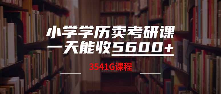 小学文化卖考研班，一天收5600（附3580G考研究生合辑）|云雀资源分享