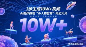 图片[1]-3步形成10W 短视频，AI制做外部经济“平凡人全球”科幻片，一条条万赞，1条著作增粉2.3W-中创网_专注互联网创业,项目资源整合