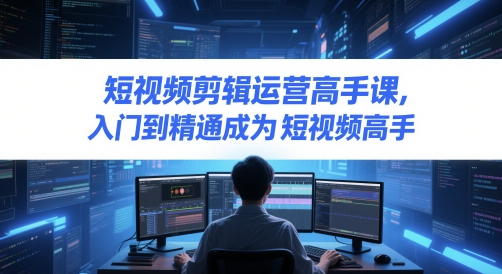 短视频剪辑运营高手课，入门到精通变成短视频高手|云雀资源分享