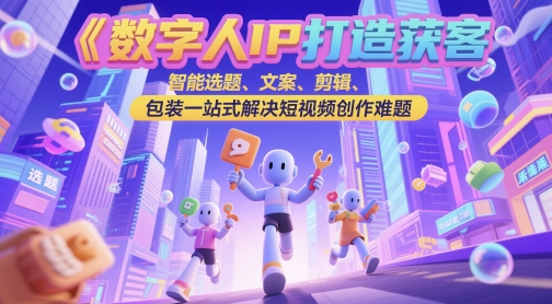 虚拟数字人IP打造出拓客转现实操课，智能化论文选题、创意文案、视频剪辑、外包装一站式解决视频创作难点|云雀资源分享