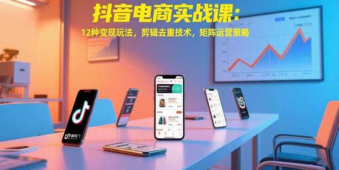 图片[1]-抖音电商实战课：12种变现玩法，剪辑去重技术，矩阵运营策略