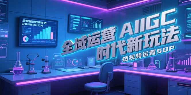 图片[1]-全域运营AIGC时代新玩法，文案封面设计公式，短视频运营SOP