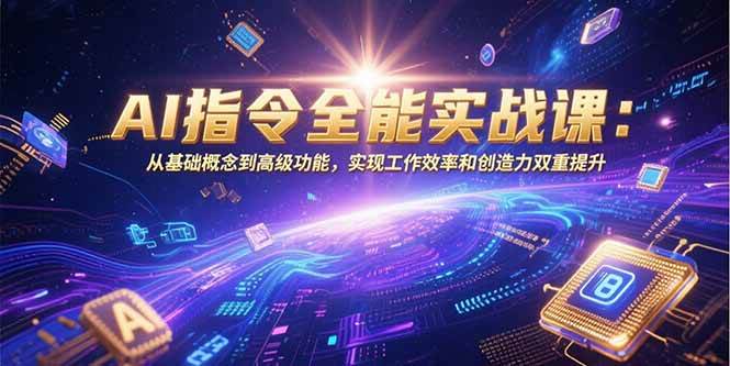 图片[1]-AI指令全能实战课：从基础概念到高级功能，实现工作效率和创造力双重提升
