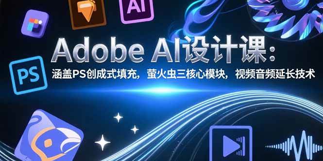 图片[1]-Adobe AI设计课：涵盖PS创成式填充，萤火虫三核心模块，视频音频延长技术