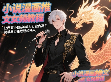 小说漫画文章女频教程，让每一个新手从0成为行业内大神，简单暴力做兼职轻轻松松挣米|云雀资源分享