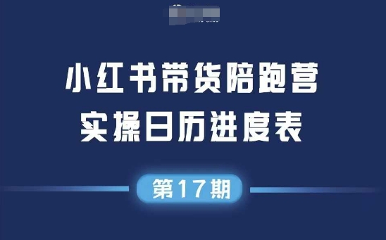 小红书第17期带货陪跑营，不囤货，无不直播，无不投流，通过选品+笔记内容+测品+笔记铺量+矩阵运营打爆款|云雀资源分享
