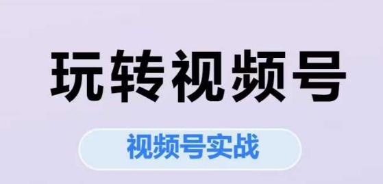玩转视频号，视频号实战系列课|云雀资源分享