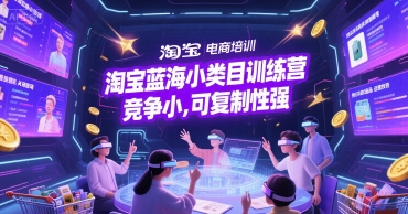 淘宝蓝海小类目训练营， 竞争小，可复制性强|云雀资源分享