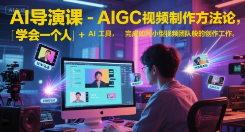 AI导演课-AIGC视频制作方法论，学会一个人+AI工具，完成如同小型视频团队般的创作工作，实现导演梦|云雀资源分享