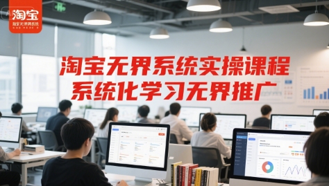淘宝无界系统实操课程，系统化学习无界推广|云雀资源分享