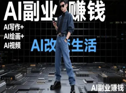 AI改变生活（Ai写作+AI绘画+Ai视频），AI副业挣钱|云雀资源分享
