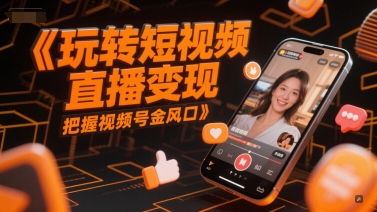玩转短视频直播变现，把握视频号金风口|云雀资源分享
