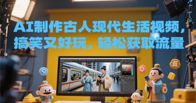 AI制作古人现代生活视频，搞笑又好玩，轻松获取流量|云雀资源分享