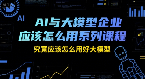 AI与大模型企业应该怎么用系列课程，究竟应该怎么用好大模型|云雀资源分享