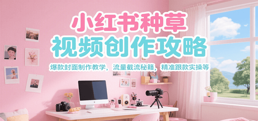 小红书种草视频创作攻略，爆款封面制作教学 ，流量截流秘籍 ，精准跟款实操等|云雀资源分享