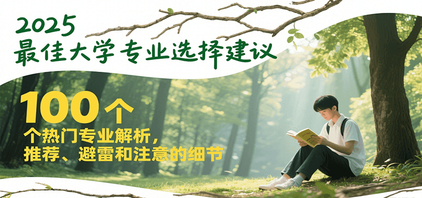 2025最佳大学专业选择建议，100个热门专业解析，推荐、避雷和注意的细节|云雀资源分享