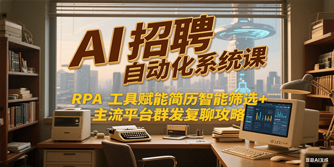 AI招聘自动化系统课，RPA工具赋能简历智能筛选+主流平台群发复聊全攻略|云雀资源分享