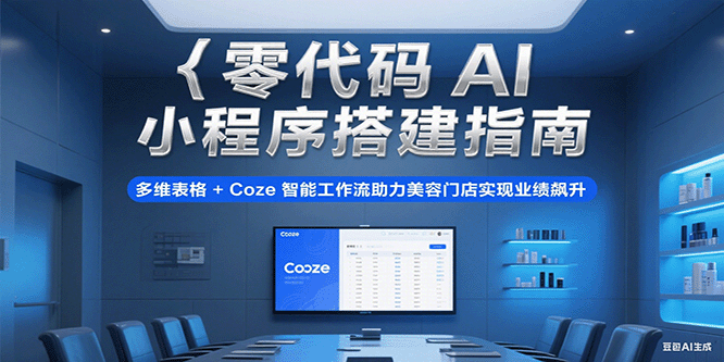 零代码AI小程序搭建指南，多维表格+Coze智能工作流助力美容门店实现业绩飙升|云雀资源分享