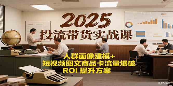 2025投流带货实战课：人群画像建模+短视频图文商品卡流量爆破ROI提升方案|云雀资源分享