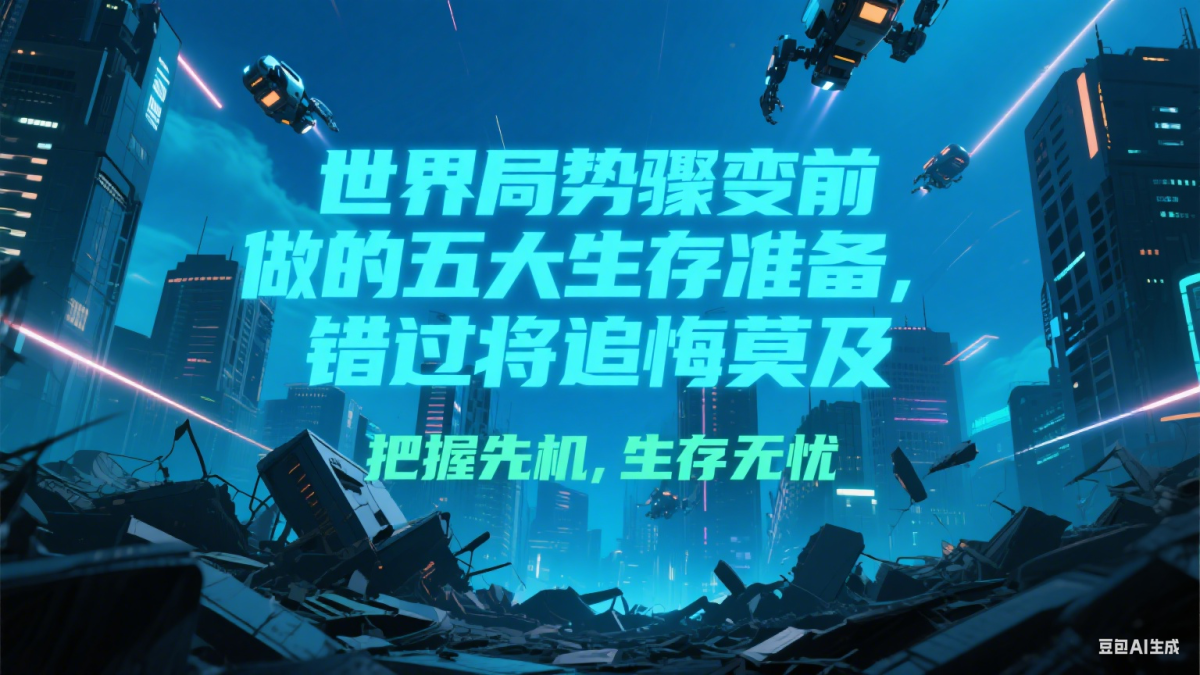 付费文章《世界局势骤变前必做的五大生存准备，错过将追悔莫及》|云雀资源分享