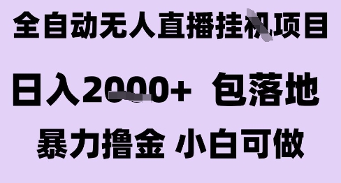最新全自动抖音无人直播挂G项目，日入2k+ 包落地暴力撸金，小白可做【揭秘】|云雀资源分享