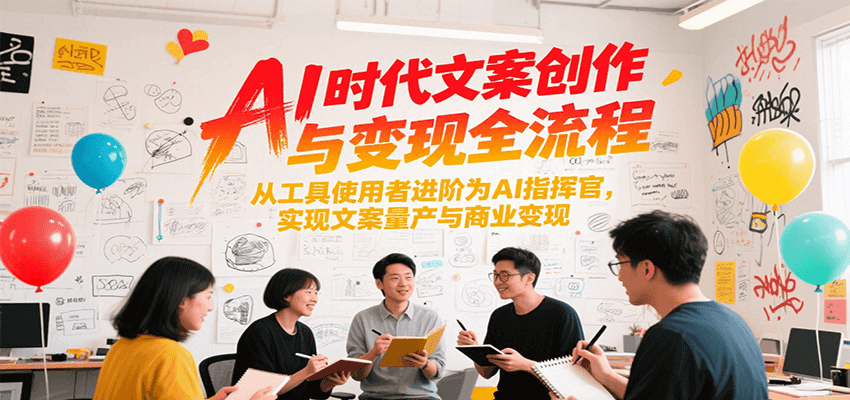 AI时代文案创作与变现全流程，从工具使用者进阶为AI指挥官，实现文案量产与商业变现|云雀资源分享